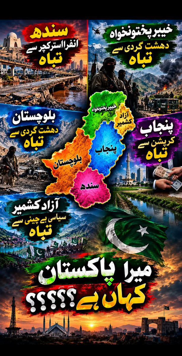 Karwa_Saach's tweet photo. ہمارے عظیم ترین فیلڈ مارشل کی قیادت میں پاکستان کی اونچی اڑان جاری ہے
اور نتیجتاً پاکستان وہاں پہنچ چکا ہے جہاں ہر سُو تباہی و بربادی نظر آتی ہے۔۔۔!!! https://t.co/M0xn5ubDt1