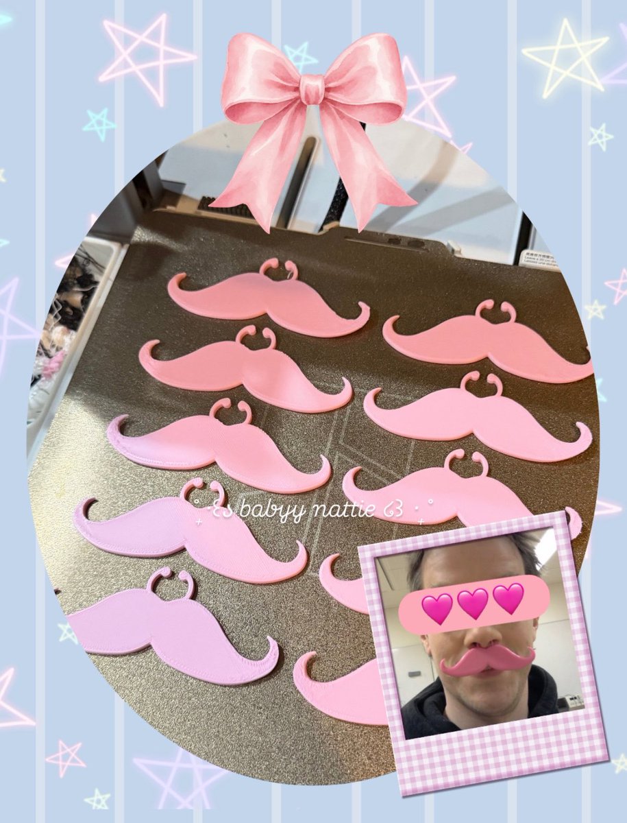 98babyynattie's tweet photo. Giveaway 🧔🏻‍♀️🩵🩷 
♡ ⋆⁺₊⋆  please kindly  rt  ⋆⁺₊⋆
. 
ชวนโพเฮียน้องนิมาติดหนวดกัง 
#GMMTVFANIVAL2026HappyFamily 

𐦍 หนวด 3dprinting 💗🤏🏻
𐦍 จำนวน ยังไม่นิ่ง เส้นหมดก็หยุดปริ้น 

🗓️ : 6 OCT 2026 
📍 : รวมพลยูเนี่ยลลลลห์ 
⏱️ : tba แล้วแต่เลิกงาน 😭

#สกายนานิ #skynani https://t.co/VpnU8iTQsG