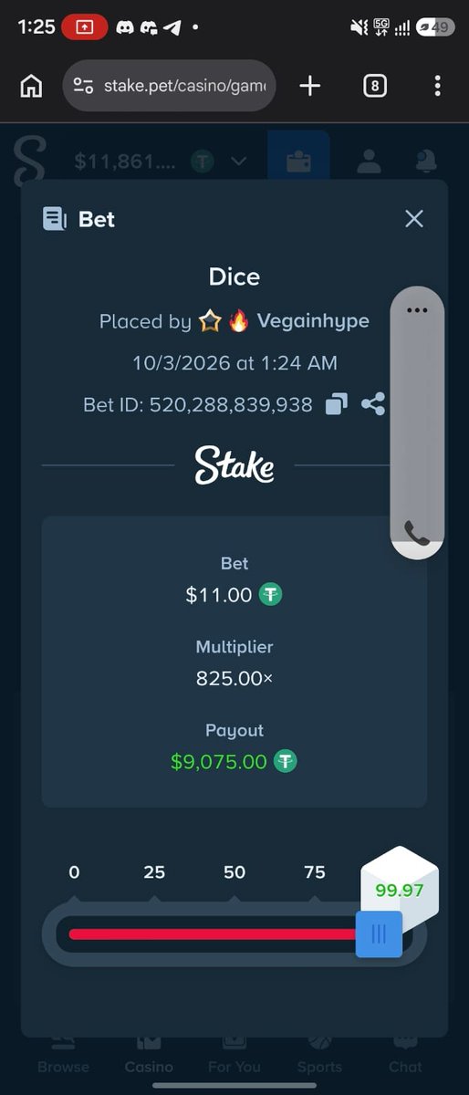 hagusesss's tweet photo. Holy fucking max wins 😗 @Stake 

Retweet for 50$ ending in 1d https://t.co/3xCiaa14Sn