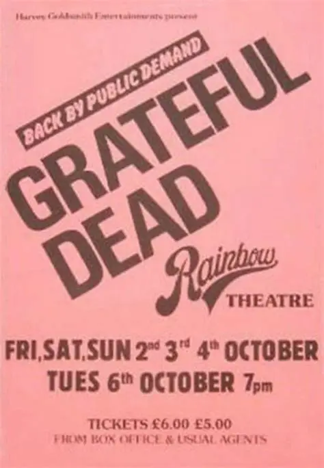 TJStJerome's tweet photo. Grateful Dead 10/4/81 Rainbow Theater London England https://t.co/atvjRG45hR https://t.co/mEuasMaEU3