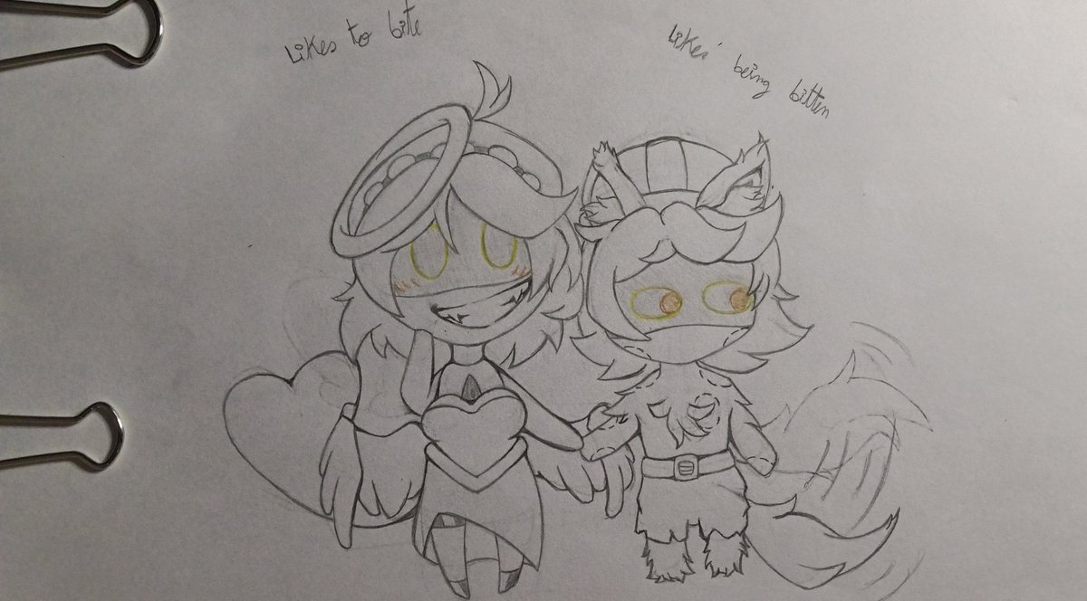 Laevatein14_NxV's tweet photo. #envy 
V likes to bite what belongs to him, and the little butler is his. Well, Angel DD-V x Wolf WD-N. Perhaps the next Chibi will be J or Doll. https://t.co/6nncXa6tH1