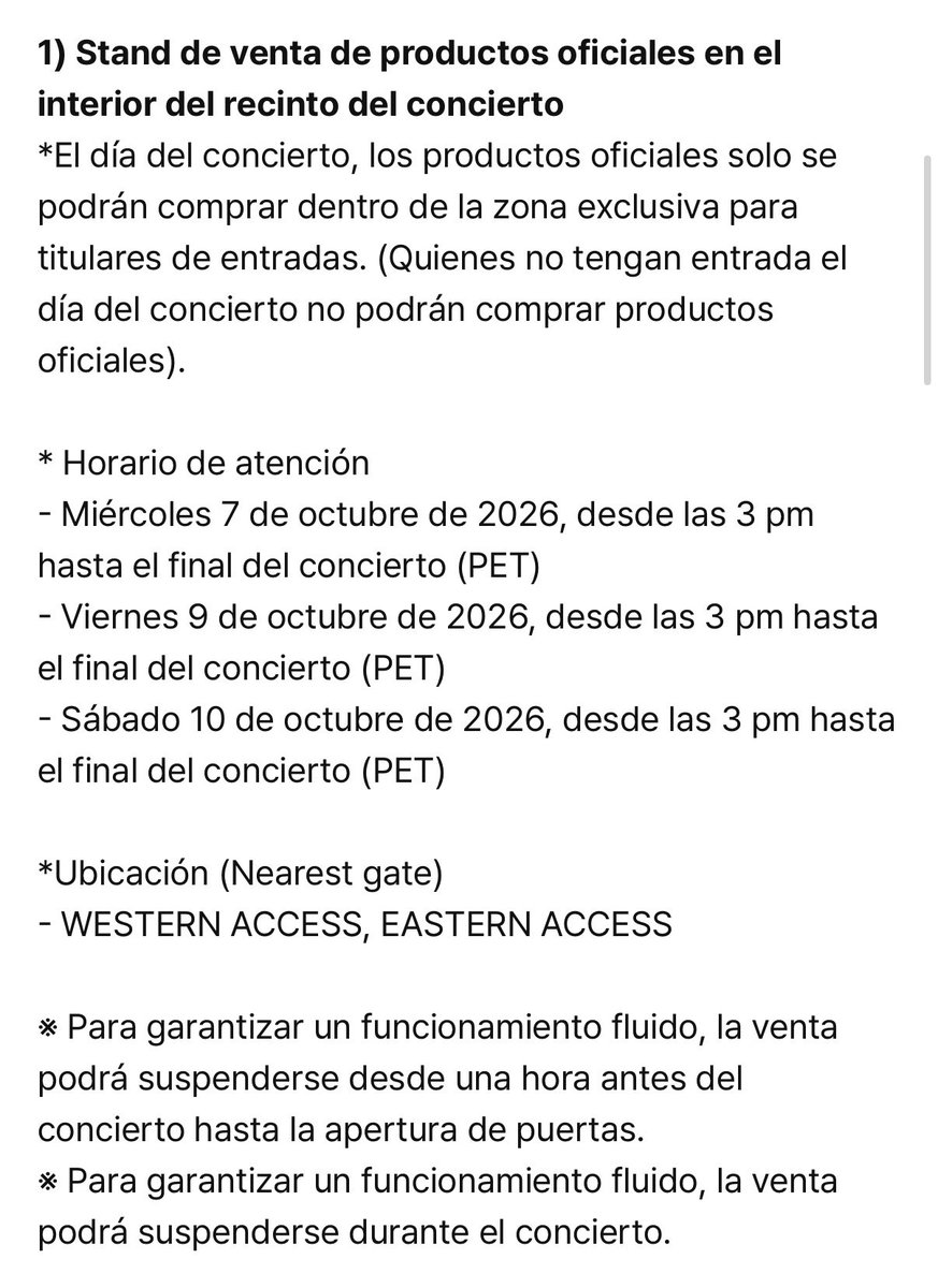 ARMYForce_Peru's tweet photo. 📢 BTS WORLD TOUR 'ARIRANG' IN LIMA 🇵🇪 | MERCH OFICIAL

HYBE confirmó que habrá venta de productos oficiales en el Estadio San Marcos durante los conciertos de BTS en Lima.

📅 7, 9 y 10 de octubre de 2026 📍 Estadio San Marcos

Les compartimos los detalles oficiales: https://t.co/zzMyBVyN5D