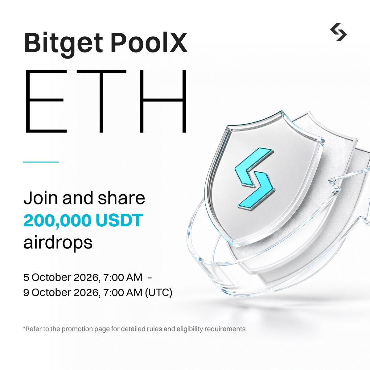 bitget's tweet photo. New rounds of Bitget PoolX rewards are coming!

> Lock $BTC to share 1,111,111 $CT
Period: Oct 4, 14:00 – Oct 12, 14:00 (UTC)

> Lock $ETH to share 200,000 USDT
Period: Oct 5, 07:00 – Oct 9, 07:00 (UTC)

BTC pool opens now. ETH starts tomorrow.