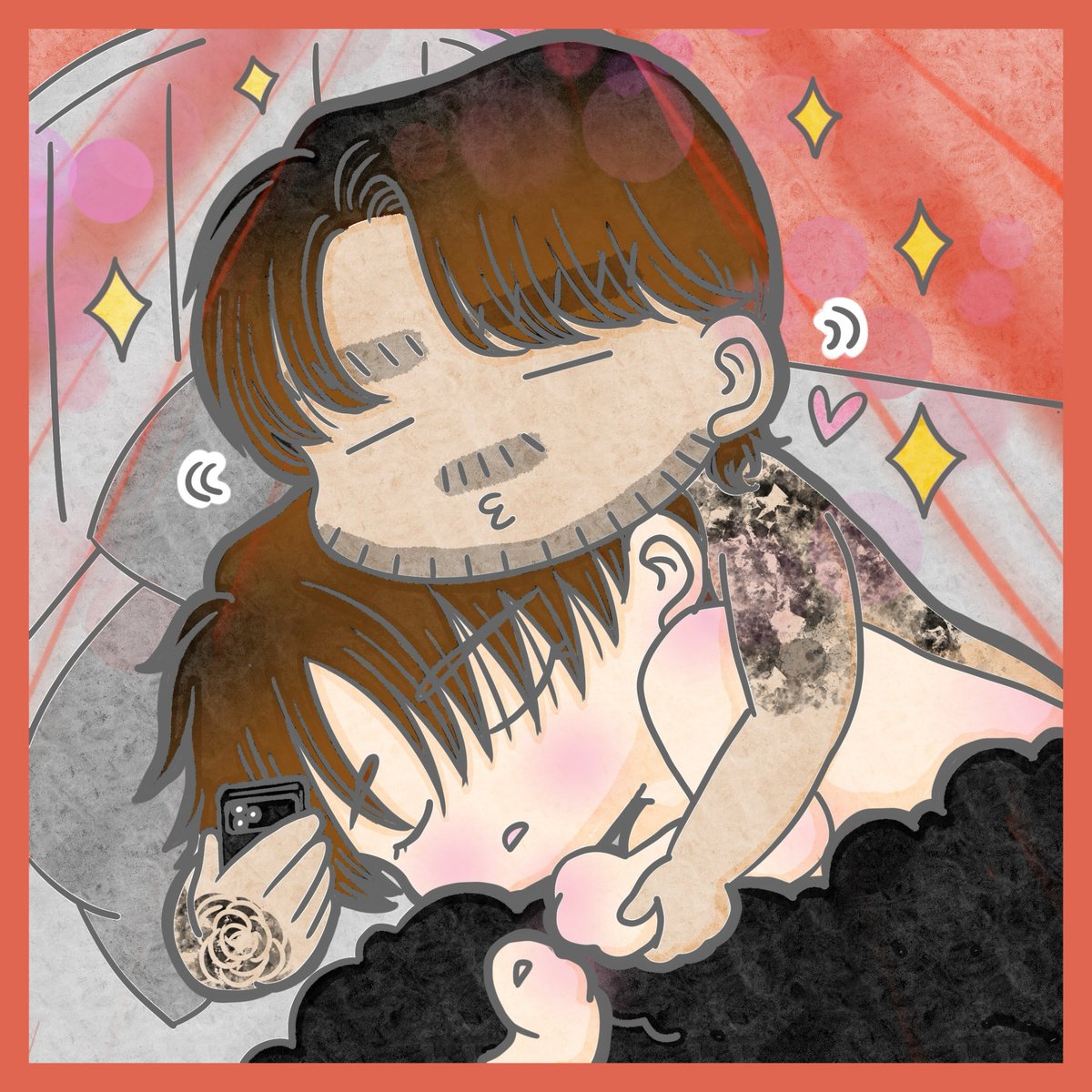 SunnyrainHCN's tweet photo. Ryota’s baby-like sleeping position is just too adorable.
Even in the middle of the night, Hiro is still holding Ryota’s hand, savoring the afterglow.
That red indoor lighting is seriously so hot. 🔥

#HiroakiRyota #sunnyrainHCN https://t.co/CsTdS7eVsP