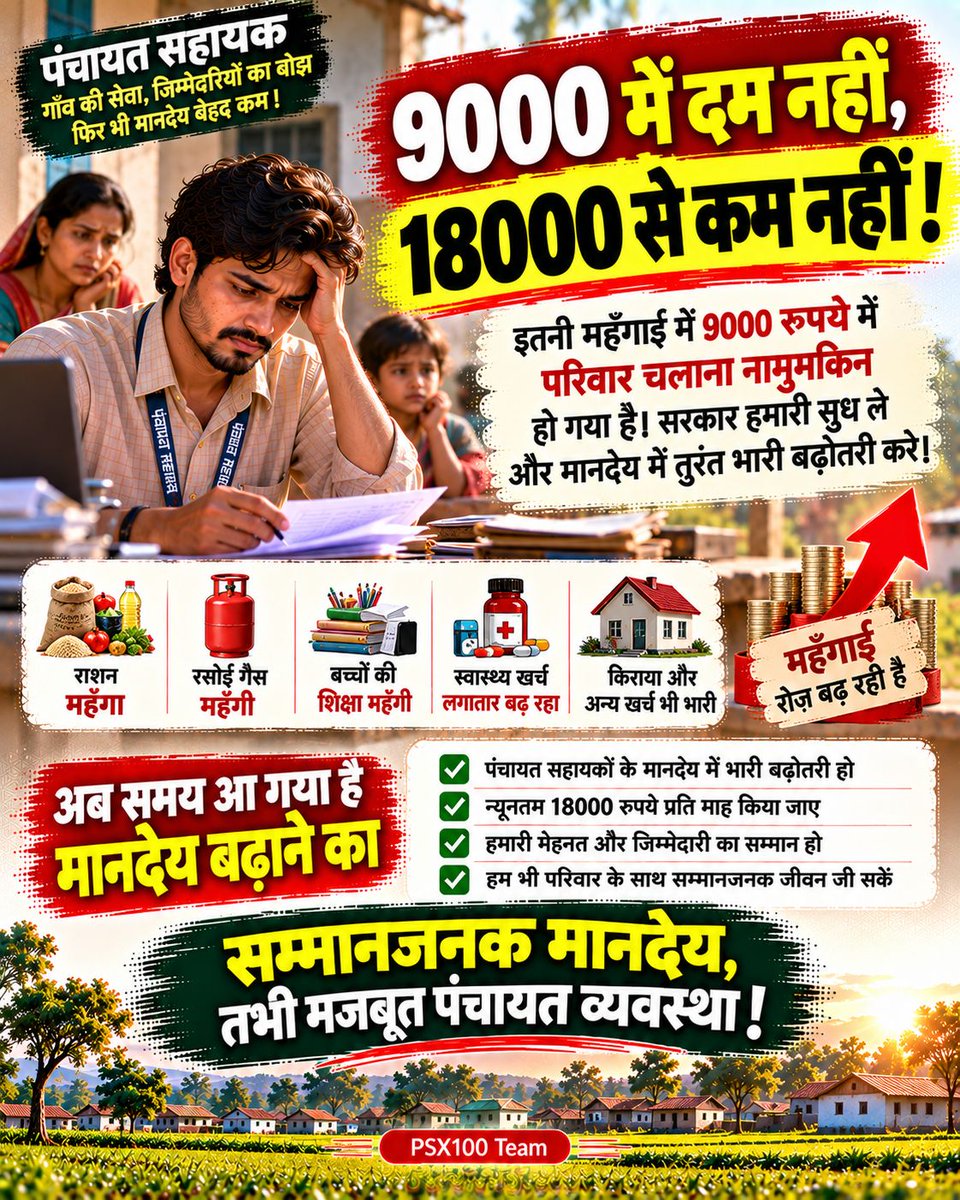 Rajiv_700's tweet photo. भाई 9000 रुपये में परिवार की जरूरतें पूरी नहीं हो पा रहीं। 9000 में दम नहीं! मानदेय में जल्द बढ़ोतरी करके राहत दी जाए। #सचिवालय_शौचालय_एक_समान @RahulGandhi @CMOfficeUP @myogioffice @uppanchayatiraj @BJP4UP https://t.co/2loaGQw1BG