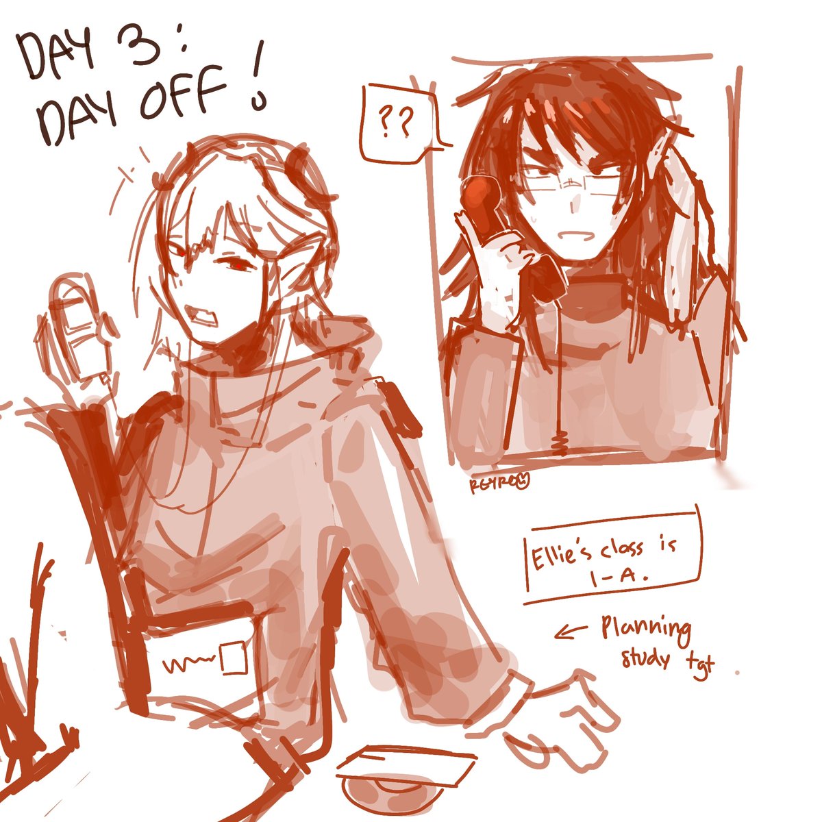 ikokolia_'s tweet photo. #IRUTOBER2026
Day 3 : Day Off !
Elliathan and Orobas Coco . . 
  They both are academic weapon trust
#mirm #wtdisk #oc https://t.co/mD7YUd6gDe