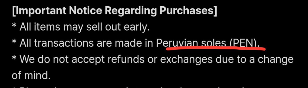 mimiendo97's tweet photo. SE ACABA DE ANUNCIAR LA VENTA DE MERCH OFICIAL DEL TOUR EN PERÚ Y CHICAS NUNCA PENSÉ LEER "PERUVIAN SOLES" EN UN ANUNCIO OFICIAL DE WEVERSE 😭😭😭😭 https://t.co/nNobJxhUCl