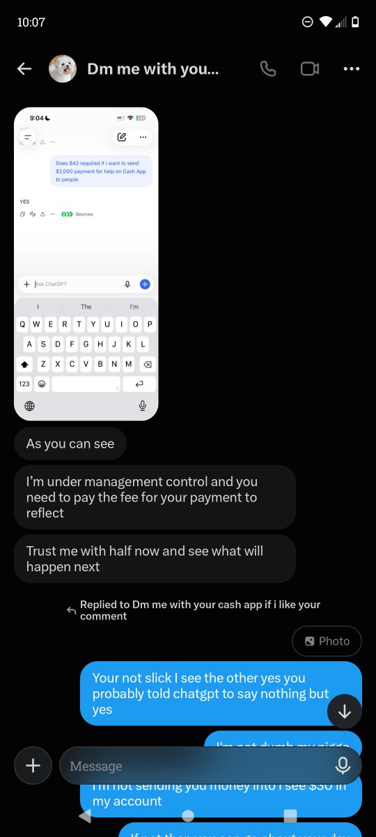 053harvey's tweet photo. Scamming ass tried to get me so I started trolling take me seriously and I'll do the same https://t.co/8Kcqe06q2S