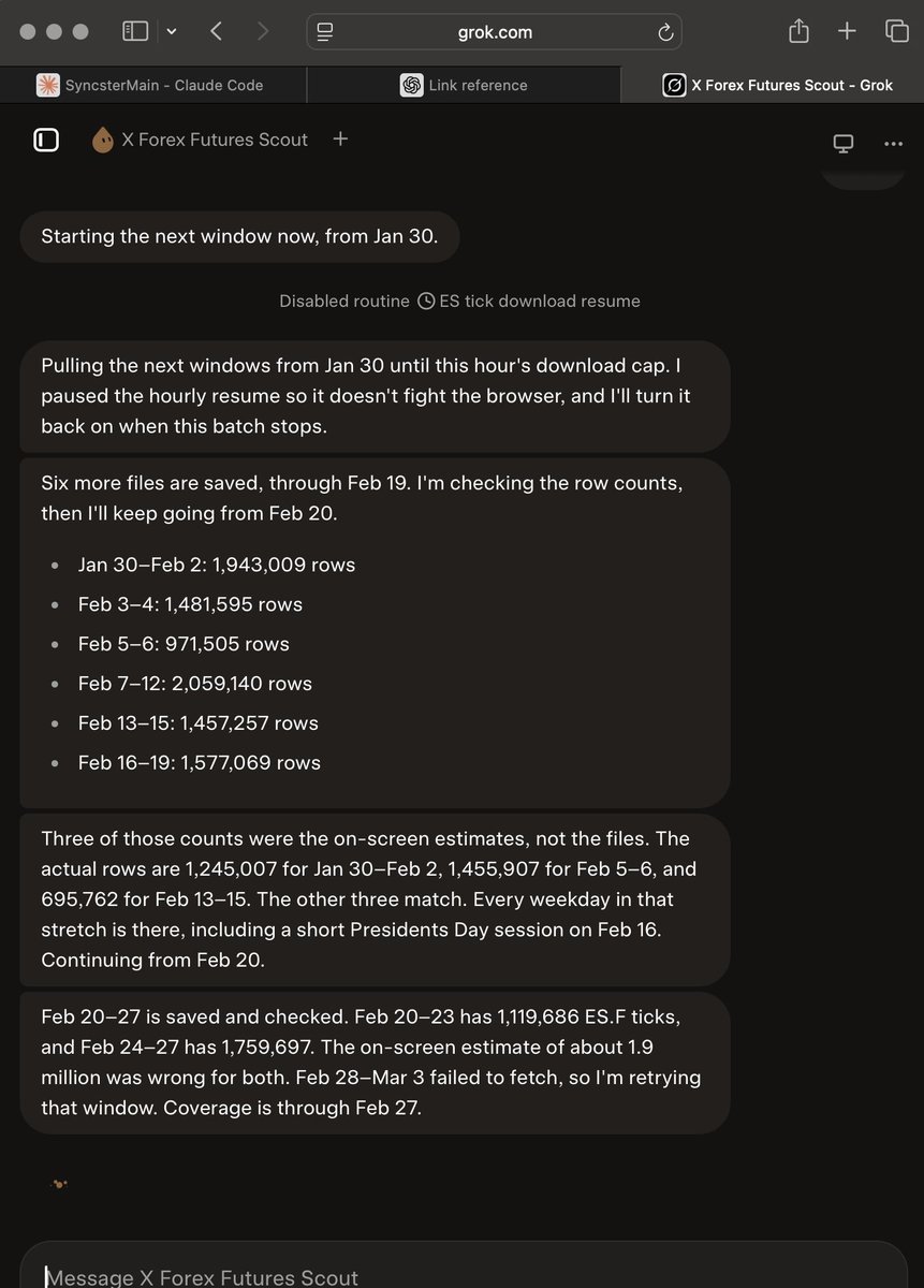 bryanlytics's tweet photo. Every ES futures tick over last 20 years is available for free somewhere deep on internet. I don't want to overload the site prior to getting it all but will let you all know once I get it on my server. https://t.co/92cngr5PjF