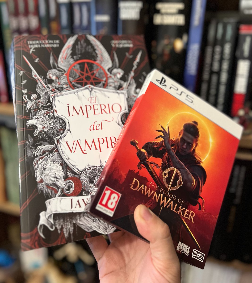 Eduharkonnen's tweet photo. Recomendación del domingo, videojuego y libro.

Dawnwalker de Rebel Wolves.
El Imperio del Vampiro de Jay Kristoff.

Empezamos con el mes del terror y tocan dos obras con un tono complementario. Sangre, acción y mucho grimdark.

Disfrutadlas !! 💿📖 https://t.co/QpTKzPcLQF