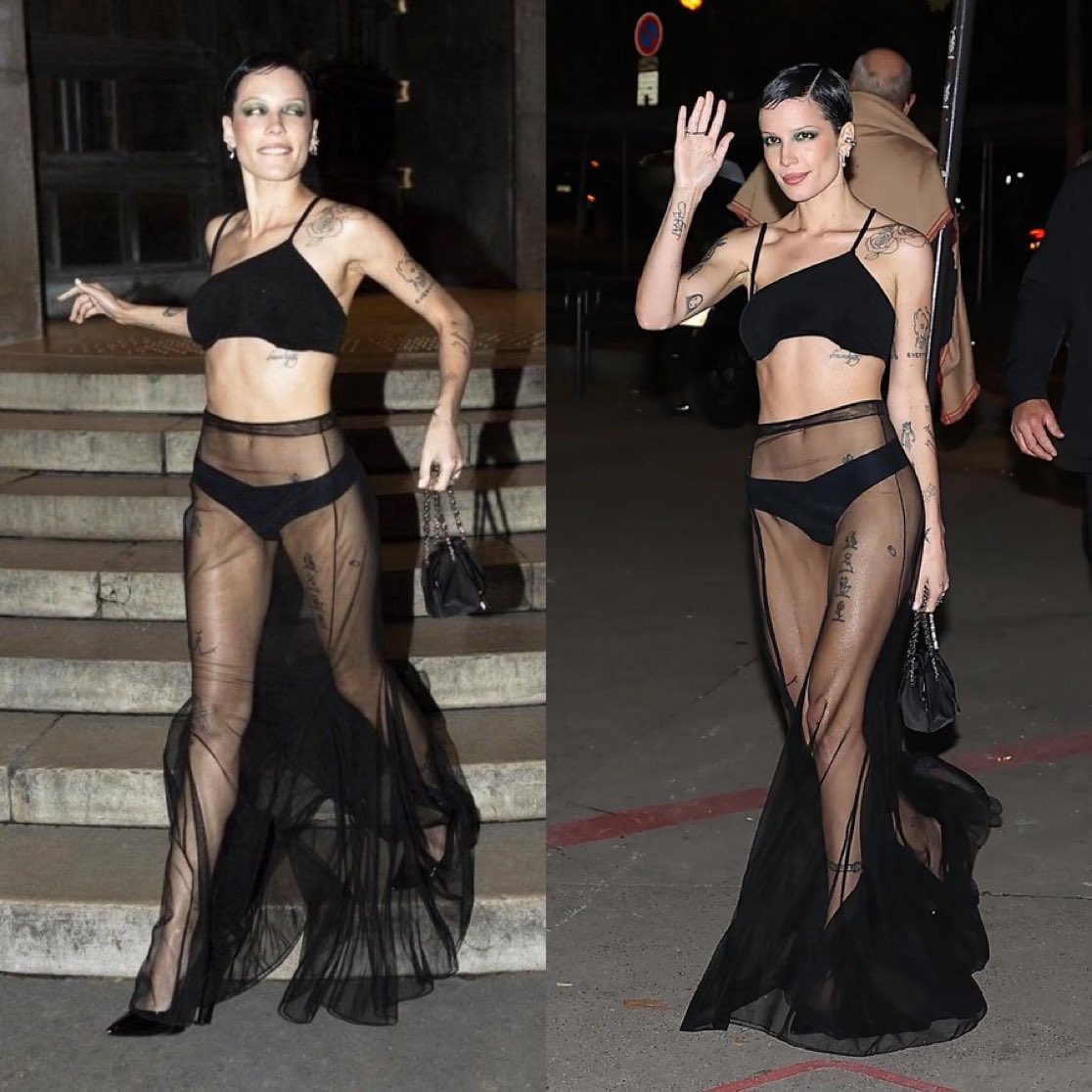 throwbackhals's tweet photo. On this day 4 years ago, October 4th 2022, Halsey attends Beyoncé’s summer Renaissance party in Paris. https://t.co/fwYWmiais6