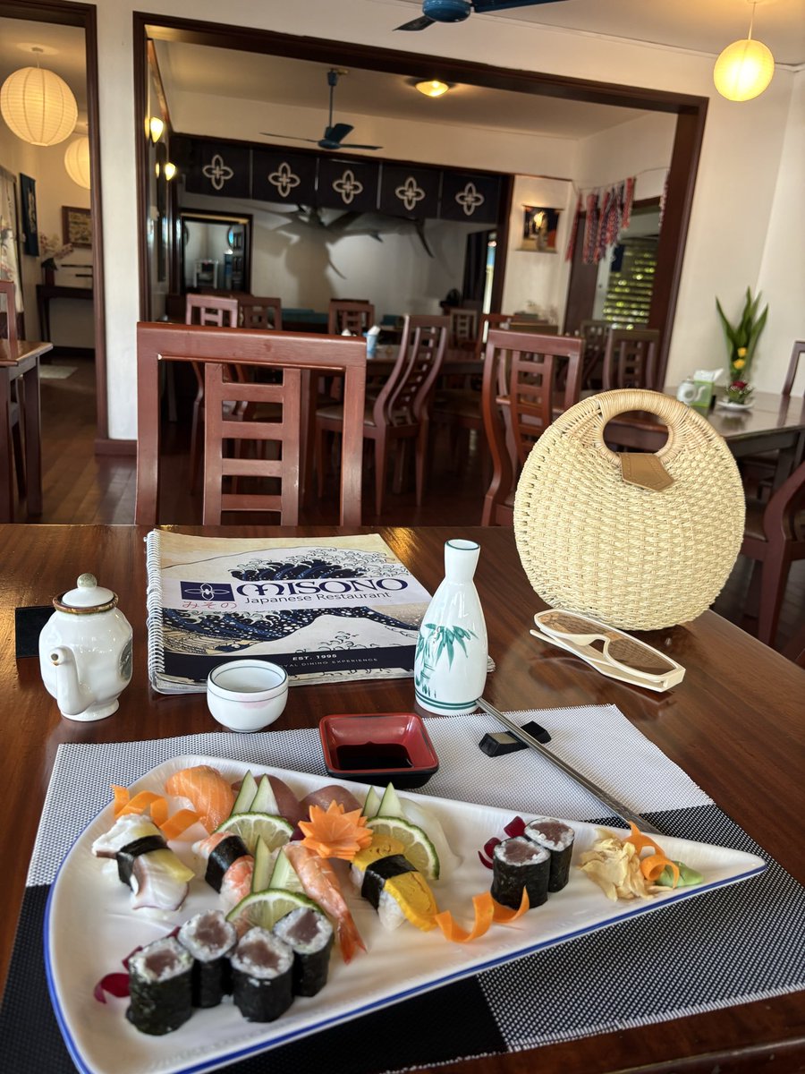 NellyNdenya's tweet photo. I said I’ll have sushi, meso soup and sake in Japan. https://t.co/BSlYIfpcYD