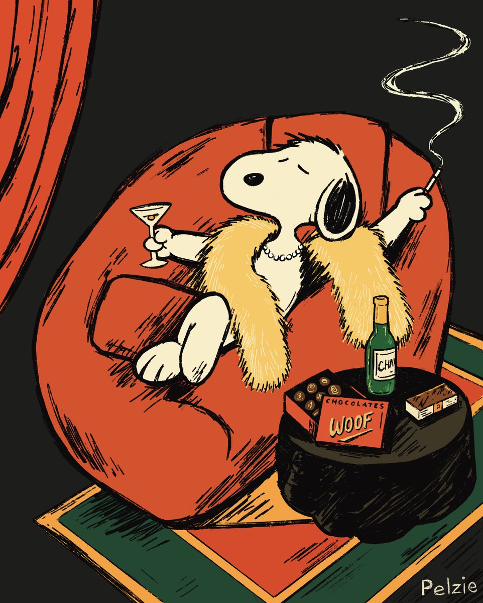 pelziee's tweet photo. “Money talks/ Cat in Sofa” (1980) by Martin Leman but Snoopy

Been having so much fun lately drawing snoopy that I am planning to Snoopyfy all my favourite paintings.

Attaching all the links to purchase this! https://t.co/AZKw1McLZm
