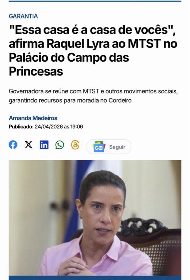 gugastrasser's tweet photo. Vocês nunca vão me convencer que Raquel Lyra é uma governadora de “extrema-direita”. A mesma que criou: Mães de Pernambuco, Morar Bem, criou mais de 300 cozinhas comunitárias, melhorou a economia, reformou hospitais… etc.

Tem que odiar MUITO Pernambuco pra votar em João Campos. https://t.co/8VCaU1I6pr