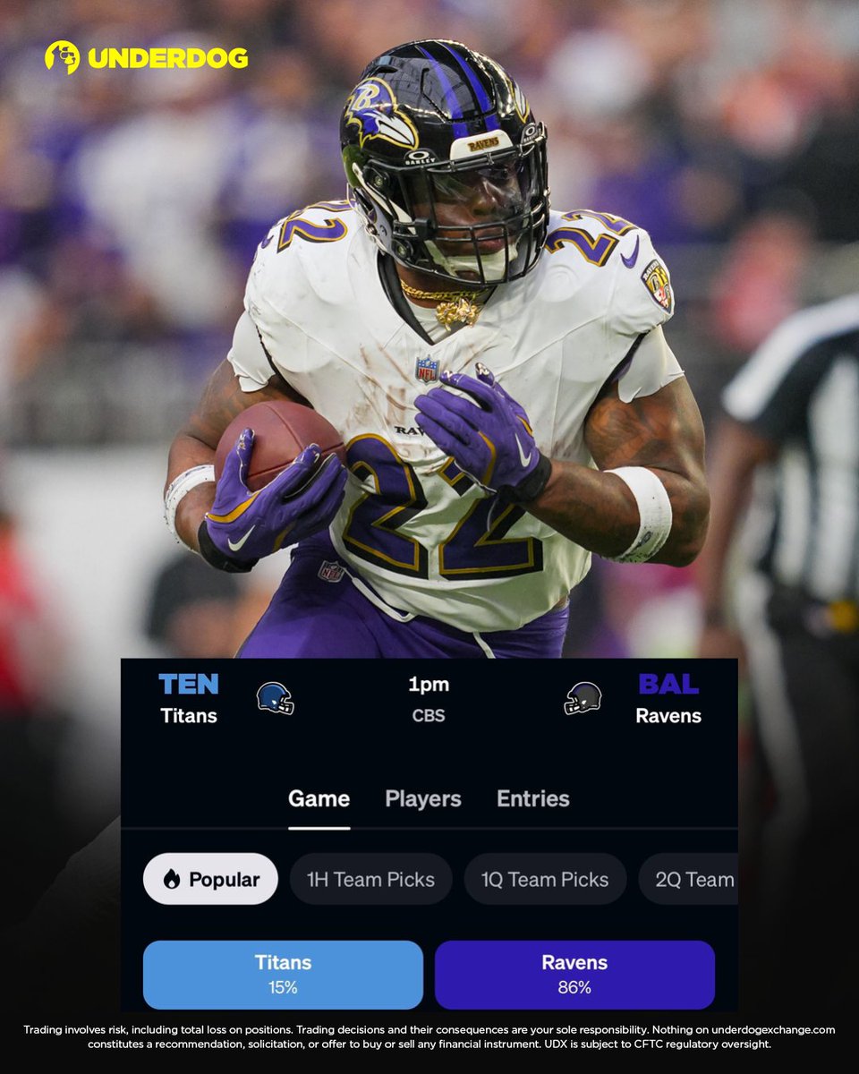UnderdogNFL's tweet photo. Derrick Henry plays against the Titans for the first time in his career Sunday.

Henry since leaving the Titans:
3,817 rushing yards (1st in NFL)
38 rushing TDs (1st)

https://t.co/0frCUfDckT https://t.co/gUMfztsMBy