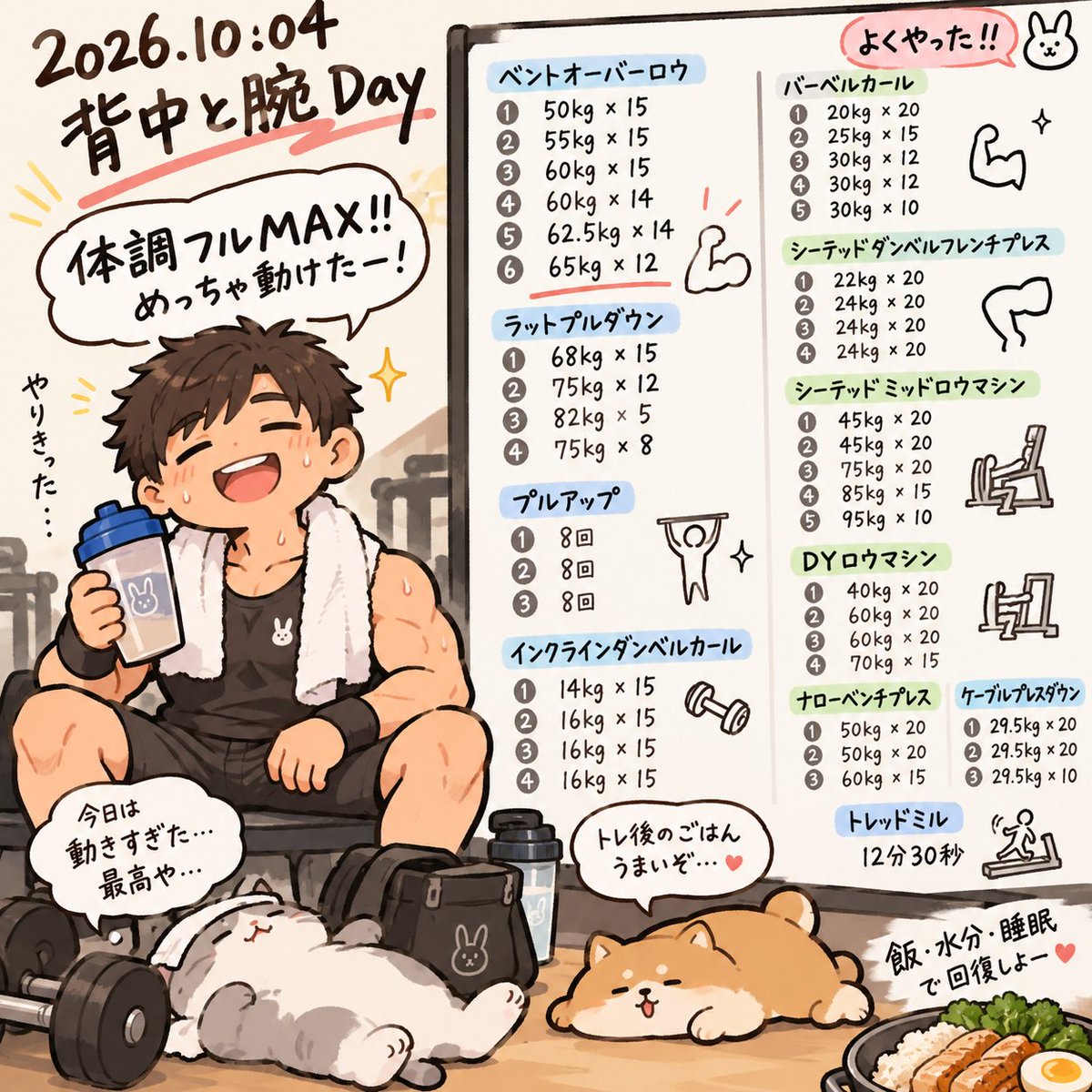 allmight_kin29's tweet photo. 背中と腕でい🏋️‍♀️
いっぱいできて嬉しみ(*^^*)
これから銭湯にも行っちゃう♨️
 #筋トレ
 #筋トレ記録 https://t.co/V9j1jCcdIY