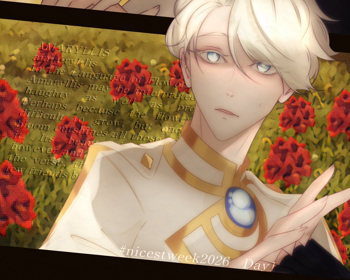 LiaXNimie's tweet photo. Day 1 
ʚଓ Amaryllis

"Take my hand"

#niceling #NicestWeek2026 https://t.co/up6KXY674d