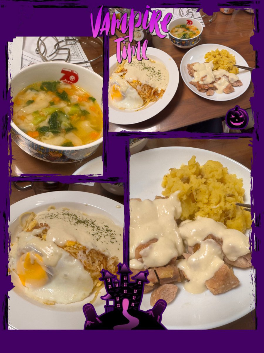 Yukinyon03's tweet photo. ようこそ🐛'sキッチンへ

本日のメニュー
貧乏人のパスタ
チキンステーキホワイトソース
マッシュポテト添え
焼売の皮スープ

若干全部の味が濃かった👅 https://t.co/7HLQHIdhBo