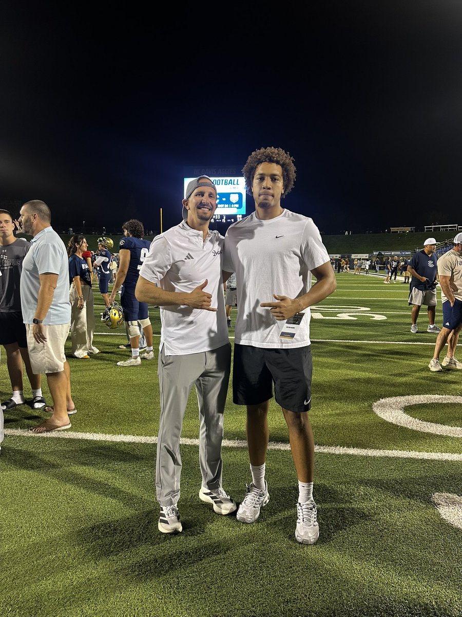 Treyson48753602's tweet photo. Thank you @UCDfootball for having me out for the game, thank you @CoachChapatte for the invitation, I’m very grateful for the opportunity  it was a great experience!! @CoachParks_ https://t.co/rVfAYREkXY