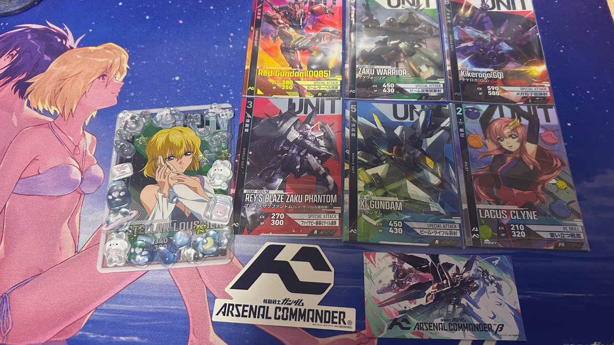 dergiftigeApfel's tweet photo. 昨日のアセコマロケテの色々
ステラは以前フォロワーさんから頂いたもの😌ちゃんと使ってる
筐体排出のカード全部MSカードで正直わりとショックやったけどプロモは推しきてくれた😆🙌
例の投稿見せてステッカーもいただいていきました https://t.co/JPEgHEtjMV