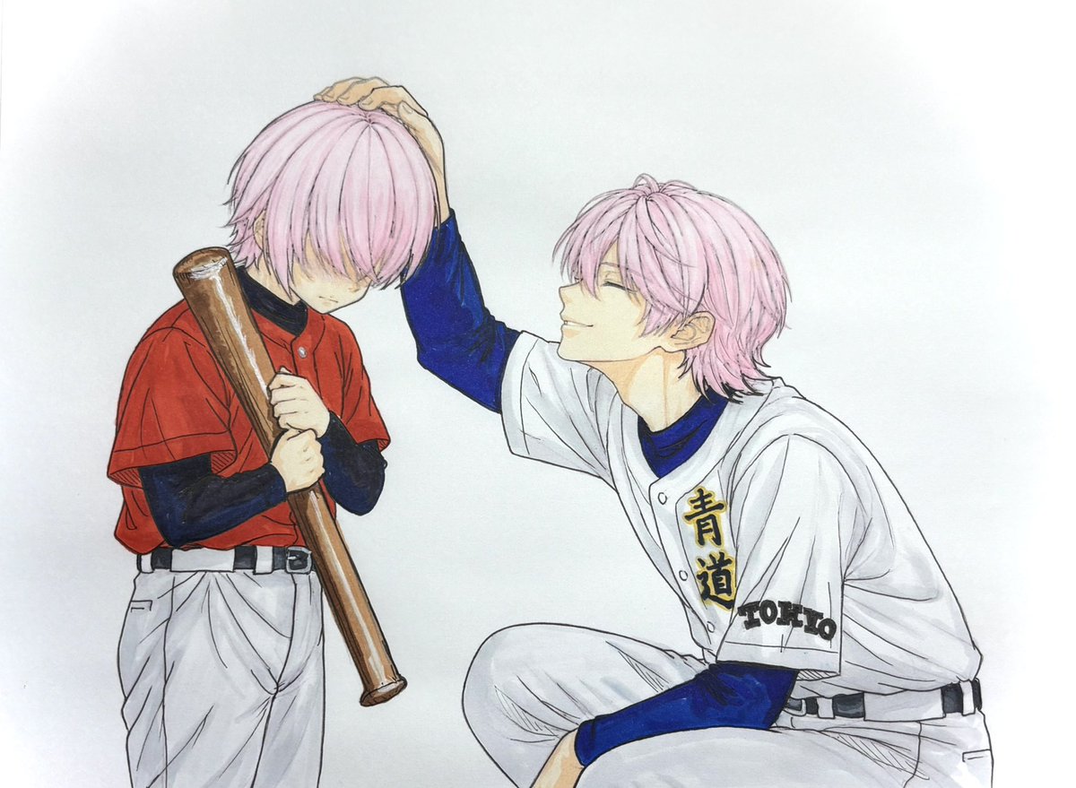 46_rio4's tweet photo. ※年齢操作if 小湊兄弟

春市「ねぇ、亮ちゃん。僕も亮ちゃんみたいになれるかな、、？」

亮介「春市ならなれるよ。」   
        「まずは、一緒にキャッチボールしようか。」

2歳差でも弟思いだけど🌸
年齢もっと離れてたら亮さん春市の事
素直に甘えさせて更に溺愛してそうだよね💭 https://t.co/BJ2v94KQ6f