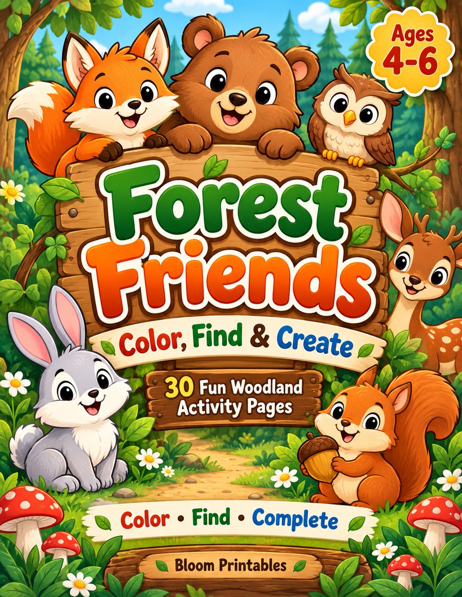 Friend4allworld's tweet photo. 🌲 Forest Friends: Color, Find &amp; Create 🦊
30 صفحة أنشطة ممتعة قابلة للطباعة للأطفال من عمر 4–6 سنوات ✏️🍄
لوّن • ابحث • أكمل

https://t.co/0Of1wB3foK

#أنشطة_أطفال #صفحات_تلوين #تعليم_مبكر https://t.co/D0Pk4Zx5oA