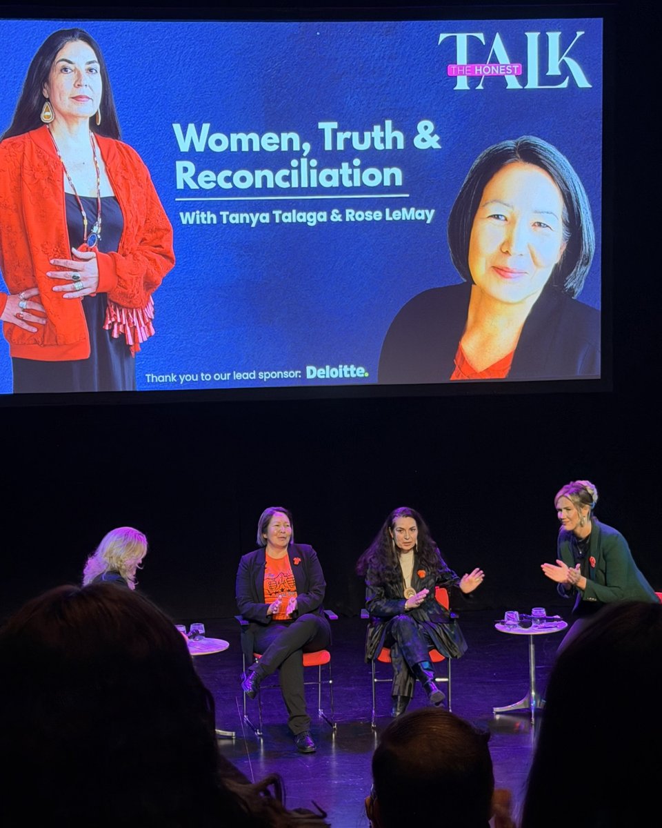 GlobalPluralism's tweet photo. On September 30, we had the privilege of listening to two incredible women: Rose LeMay, Indigenous author, advocate and 2021 Global Pluralism Award recipient, and Tanya Talaga, award-winning Anishinaabe journalist and author.

Their conversation touched on some difficult but essential questions: What does reconciliation truly mean in practice? How do we confront ongoing denialism? And what would it take to build a future in which Indigenous children can thrive with the same opportunities as other children in Canada?

When asked about the most significant positive change for Indigenous peoples, Tanya pointed to education: changing curricula and teaching history as it happened. She also called on all of us to stand up against residential school denialism and to envision a future that is inclusive and bright for all children in Canada.

Rose emphasized the need for significant systemic change, reminding us that “the more you know about history, the more urgent reconciliation becomes.”

She challenged us to turn that understanding into action: learn about the people we vote for, understand their policies and plans concerning Indigenous peoples, vote, and learn how to intervene when we witness racism against Indigenous people.

We are grateful to Rose and Tanya for their honesty, wisdom and hope, and to @_TheHonestTalk for hosting and facilitating this important conversation.

#ReconciliACTION #IndigenousVoices #TruthAndReconciliation #IndigenousPeoples