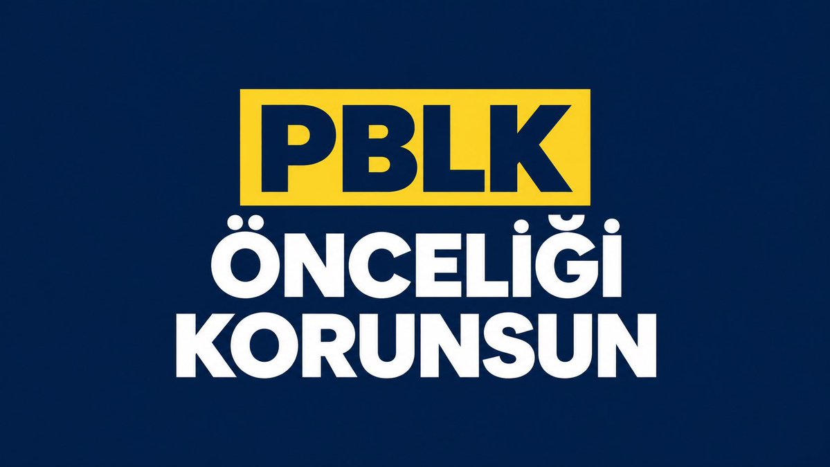 31abdullah34's tweet photo. PBLK ÖNCELİKLİDİR !

#PBLKOnceligiKorunsun https://t.co/VJaPh9WKpj