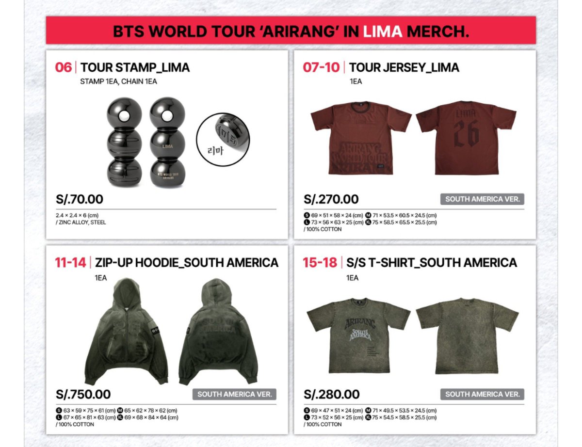 pjmIesviu's tweet photo. LIMA estampado en la merch para Perú, en realidad está pasando 😭 https://t.co/goxYyjOiCO