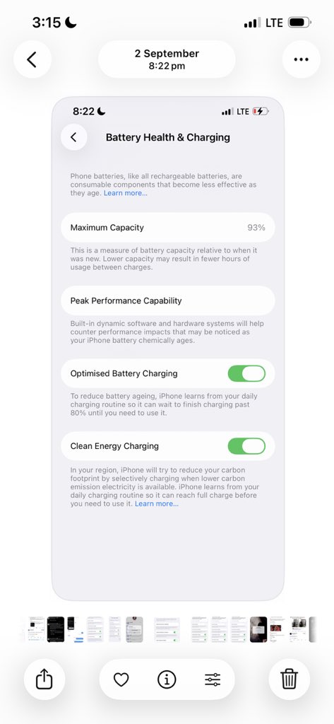 _malenurse's tweet photo. Got this iPhone 13 a month ago and the battery health has dropped for 93 to 76.
what could have even been the cause? https://t.co/8EzT9sLaXz