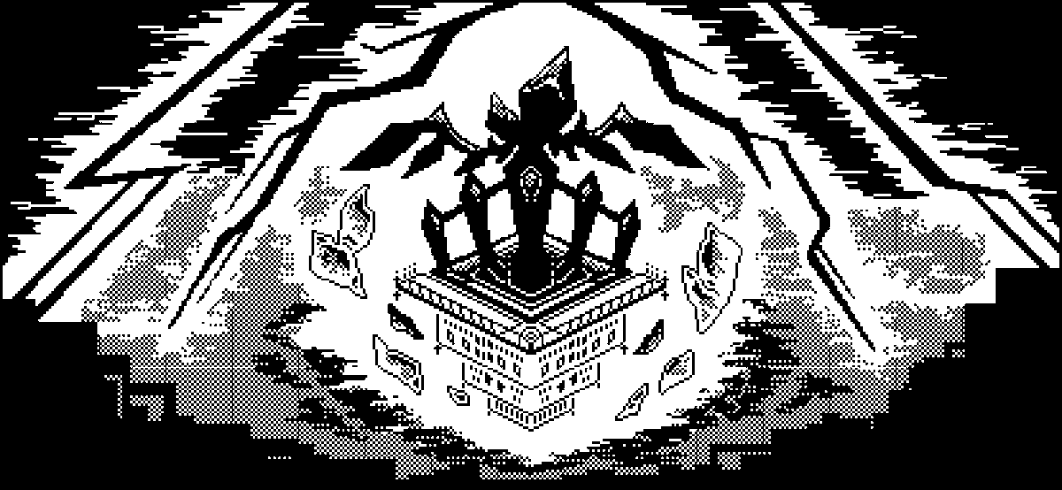 IkasumiDesign's tweet photo. 【制作進捗】
ゲーム内の背景で使用する壁画を描きました✒️

元は手記で挿絵として使い ゲーム開始後しばらくして見せる想定でしたが、序盤に大きく見せようということで壁画に変更しました！
#ゲーム制作 #インディーゲーム #ドット絵 #gamedev #pixelartㅤ https://t.co/doXJ3PLBgO