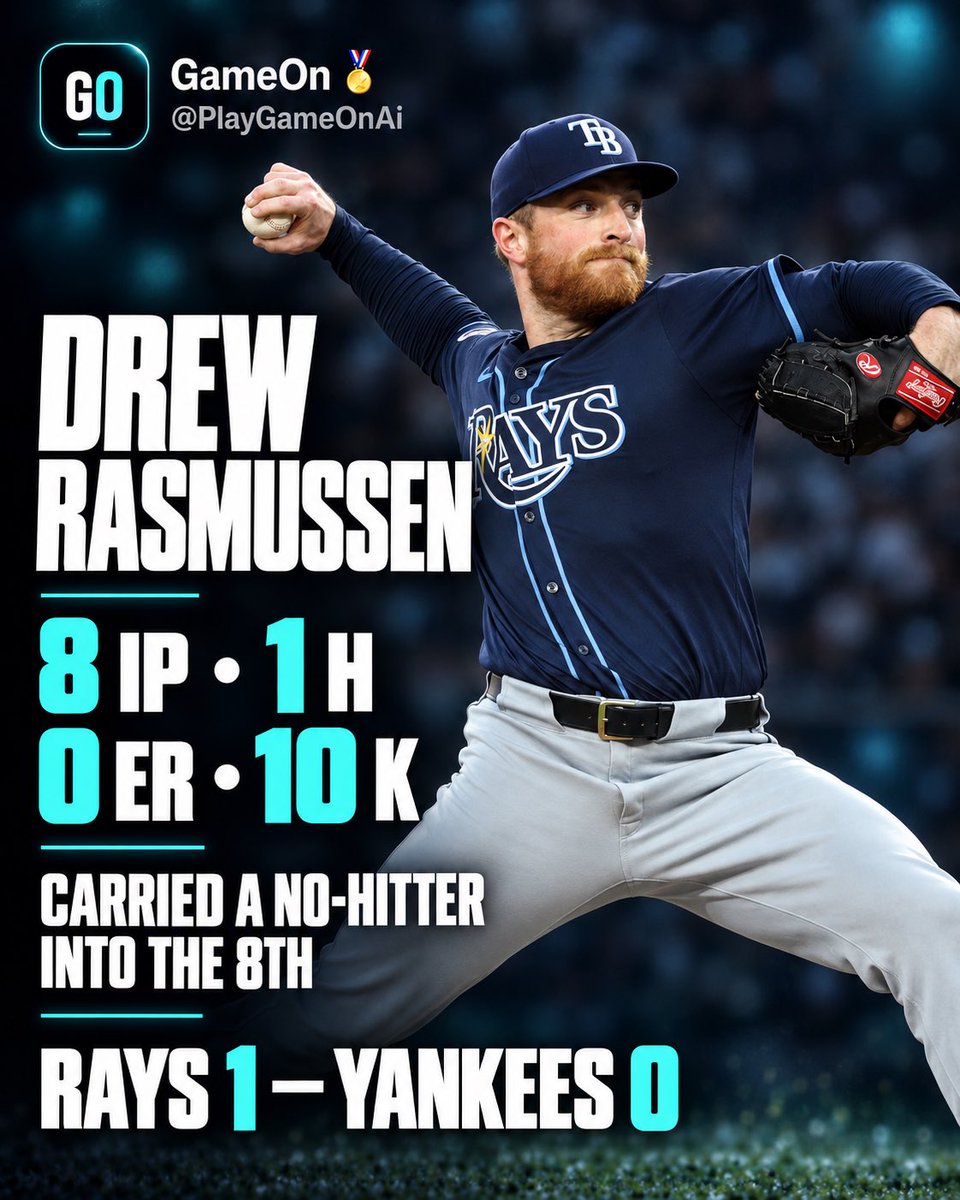 PlayGameOnAi's tweet photo. Pitching owned Game 1🔥

Chicago shut out Cleveland, Tampa Bay held New York to one hit, and Milwaukee and Los Angeles protected home field. https://t.co/w8q3zsuPD3