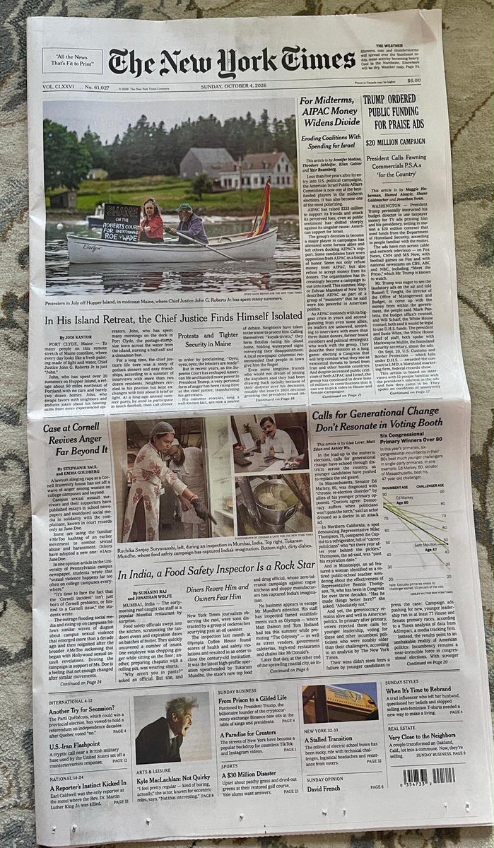 AbhijitKaran25's tweet photo. IAS Tukaram Mundhe on first page of today’s New York Times. 

ROCKSTAR 

@nytimesworld https://t.co/Hoas80JJQK