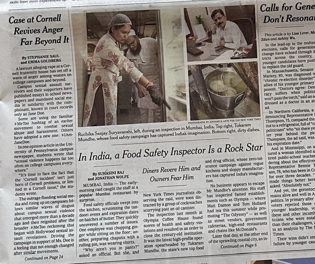 AbhijitKaran25's tweet photo. IAS Tukaram Mundhe on first page of today’s New York Times. 

ROCKSTAR 

@nytimesworld https://t.co/Hoas80JJQK