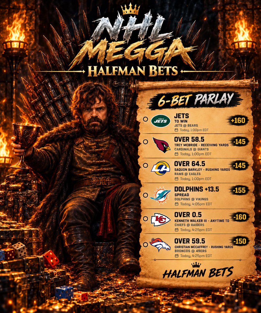 Halfmanbets's tweet photo. NFL SUNDAY🏈🏈

Hit last week +3500 let’s repeat!

Could the dolphins sneak first win out today ? https://t.co/PycqzvqrqA