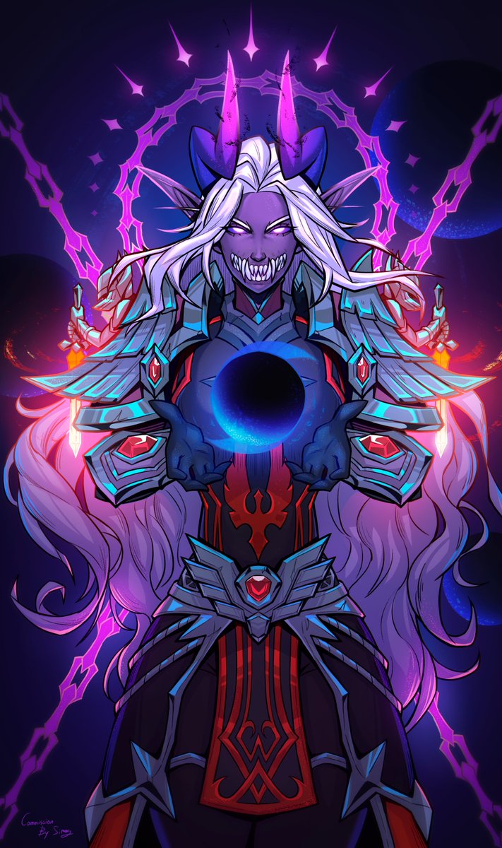 SimonART_'s tweet photo. Commission for @LawMG3 and @Arrowshifter !🌌

#commission #Night_Elf #worldofwarcraft https://t.co/goiZHSCY4r