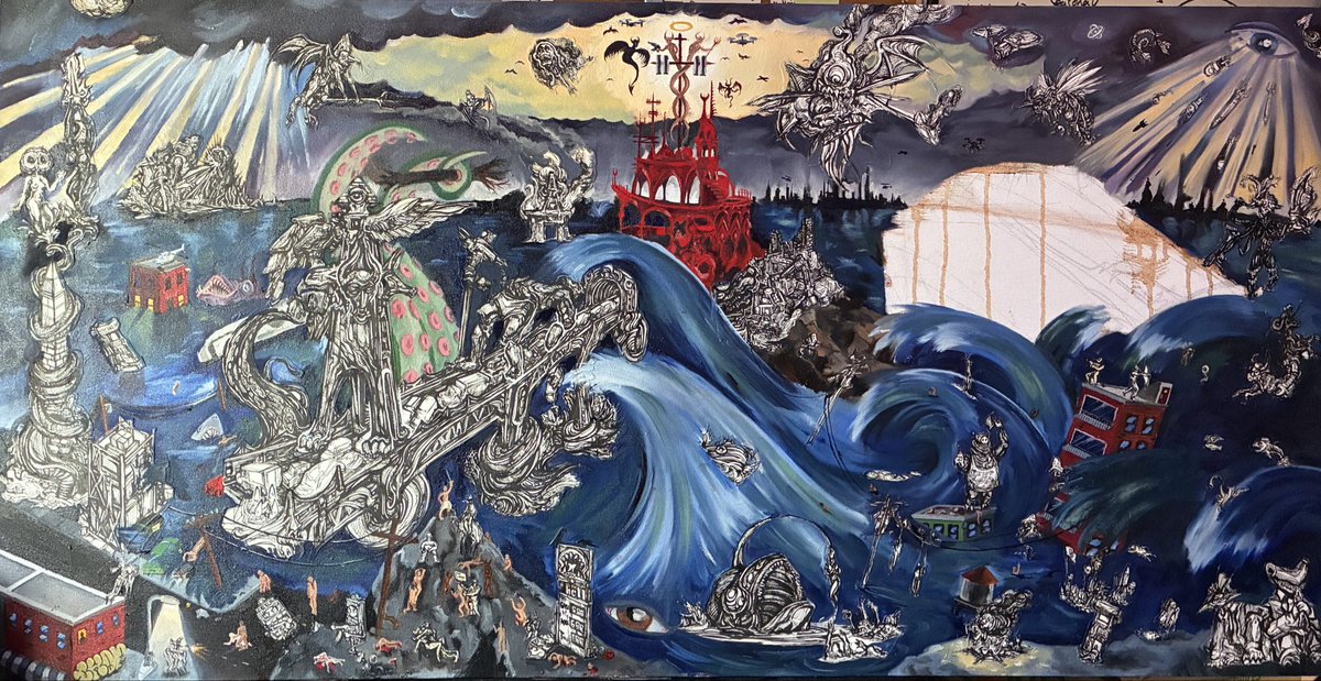 Teller_Banks357's tweet photo. Hand painted &amp; drawn for 6 months across the entire country between 2 mediums and 2 artists living in different states 😭😭😭😭 I cannot stress enough how much this shit means to me @chopthehead &amp; @BKMakes https://t.co/zPsp43RSk4