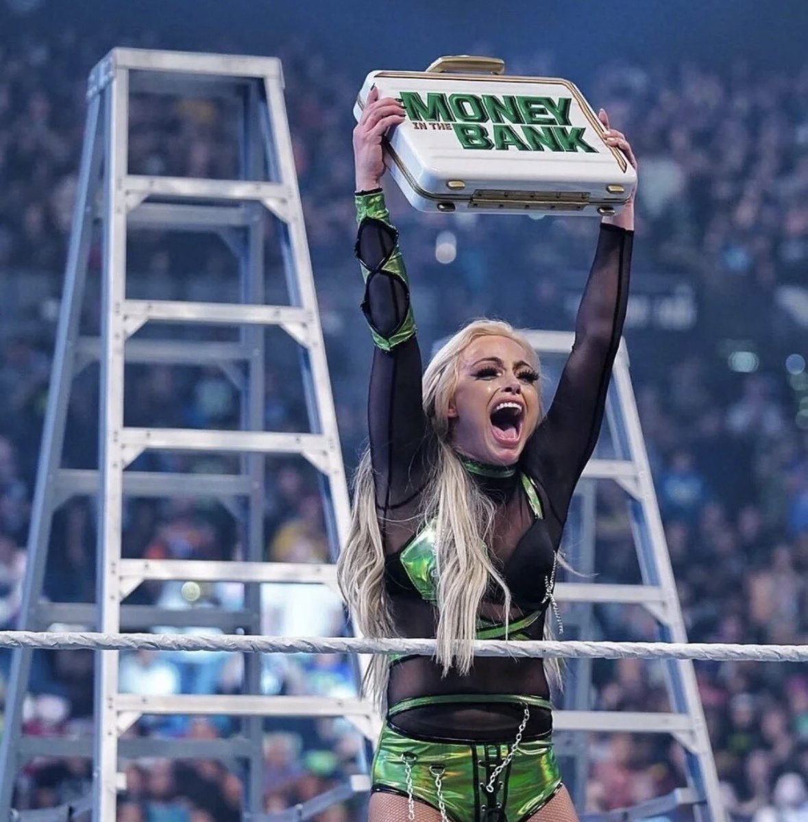 WrestleOps's tweet photo. WWE ranks the Top 10 Money in the Bank winners in history:

#1. Liv Morgan (2022)
#2. Seth Rollins (2014)
#3. Big E (2021)
#4. IYO SKY (2023)
#5. Damian Priest (2023)
#6. Brock Lesnar (2019)
#7. Naomi (2025)
#8. CM Punk (2008)
#9. Carmella (2017)
#10. The Miz (2010)

(WWE | YouTube)
