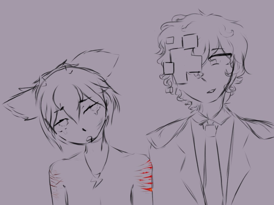 LavenderVoidz's tweet photo. day 2 of #nulltober TW sh but ⚡👾 :3c https://t.co/Yty1seJFt9