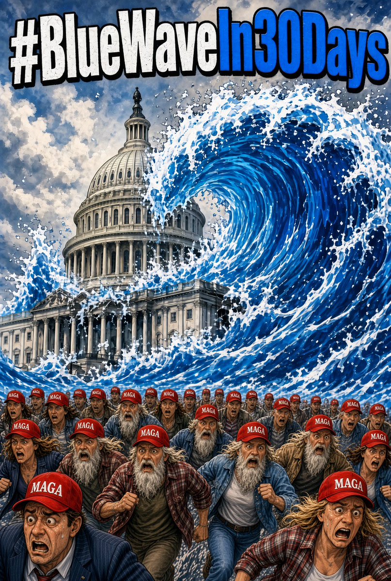 mmpadellan's tweet photo. TWEEPS: 30 days until we can start taking our country back from trump's enablers in Congress.
Check your registration, make your voting plan, and drag your friends along with you. #BlueWaveIn30Days https://t.co/isM419llF8