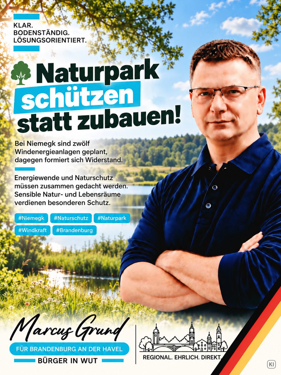 marcusgrundbrb's tweet photo. 🌳 Naturpark schützen statt zubauen!

Bei Niemegk sind zwölf Windenergieanlagen geplant, dagegen formiert sich Widerstand. Energiewende und Naturschutz müssen zusammen gedacht werden. 
Sensible Natur- u Lebensräume verdienen besonderen Schutz.

#Naturschutz #Naturpark #Windkraft https://t.co/qCI8mxY3Iu