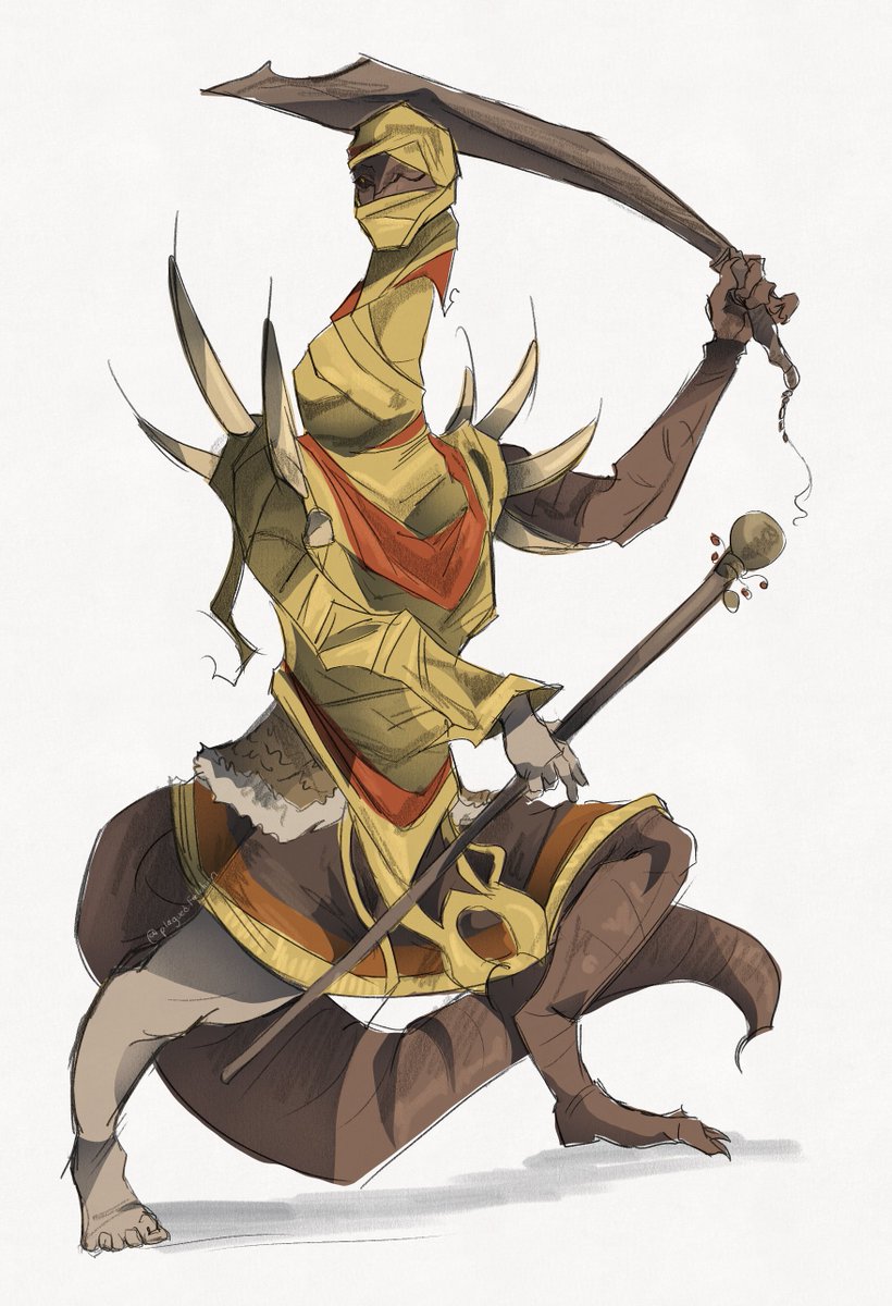 plaguedFalchion's tweet photo. quick warm up sketch !

Day 4-6 :  Enemy || Yellow LizardMage
#fungertober2026 #funger #fearandhunger #fungertwt https://t.co/iKJDVngqtt
