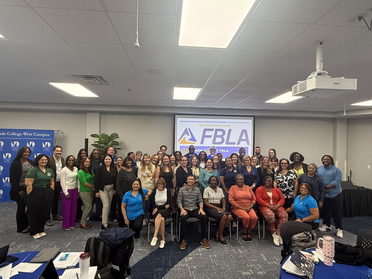 CTEMiami's tweet photo. 🎟️✨ YOUR TICKET TO SUCCESS! 💼📈
Our dedicated FBLA advisors gathered for specialized training to prepare for an incredible year of student leadership, competition prep, and chapter success! 🏆🌟
#MDCPS #CTEMiami #FBLA #FutureReady
@miamisupt @miamischools @academicsmdcps https://t.co/4NTgW25zVQ