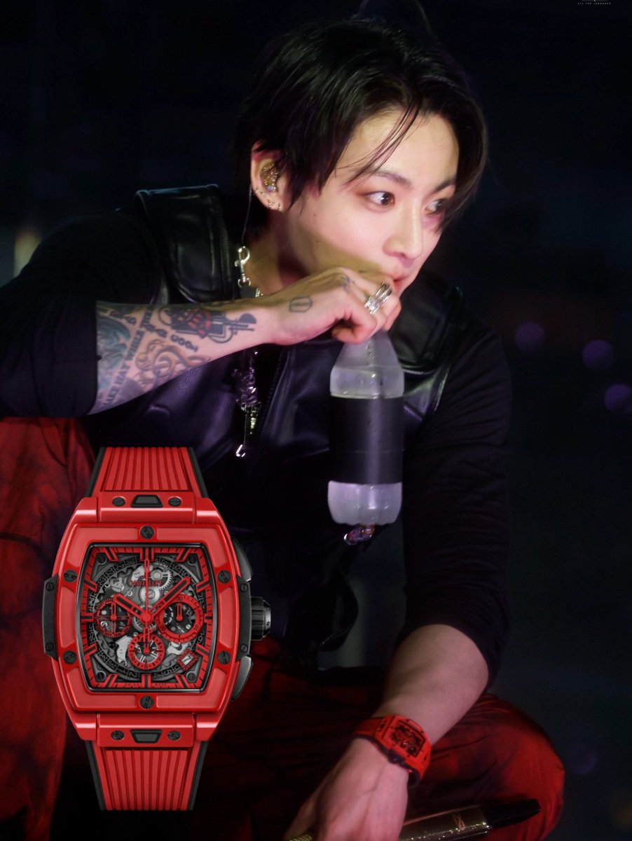 goldenfoufa's tweet photo. Jungkook doesn’t just wear Hublot watches, he makes them look MADE for him. Every watch, every outfit, every detail. 

@Hublot really hit the jackpot with Jungkook. 

HUBLOT FOR JUNGKOOK
#HUBLOTxJUNGKOOK
HUBLOT X JUNGKOOK
#HUBLOTforJUNGKOOK https://t.co/1AWs389wvd