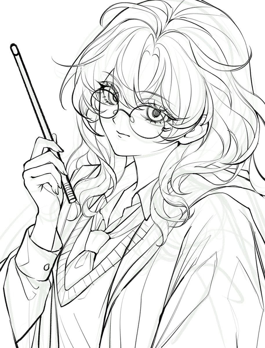 echngocutii's tweet photo. Already drew Draco, so I had to draw a female Harry too :33 WIP

#HarryPotter #viral https://t.co/3P4bGquhsM