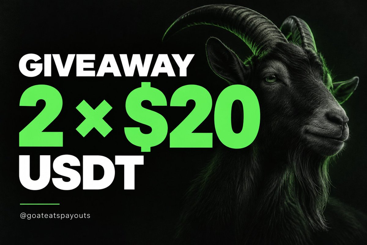 goateatspayouts's tweet photo. a little grass money for my community 🐐
2 x $20 USDT Giveaway  🎁

reply to enter
what trading mistake taught you the most? 👇

2 winners picked randomly from on-topic replies.
winners in 72hrs by @grok