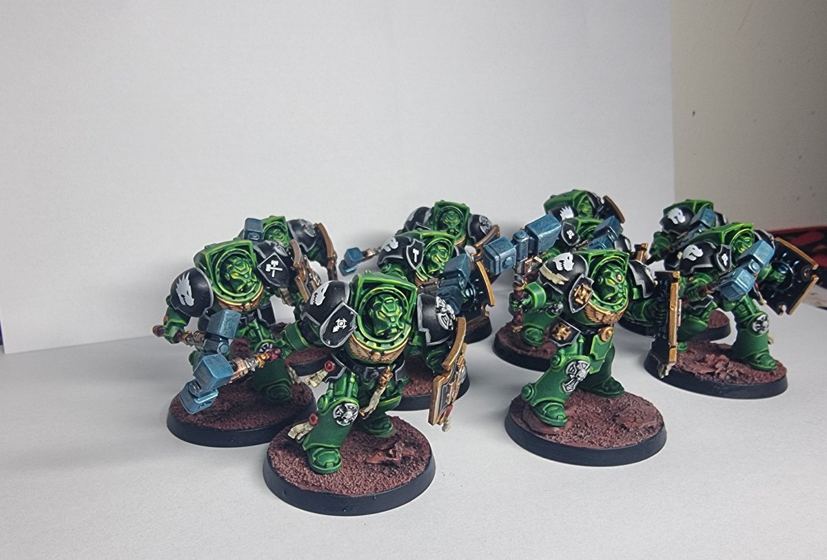 SplitfireGamin1's tweet photo. Terminators done.
#warhammer40k #SpaceMarines #Terminators https://t.co/fEVfUbdEll