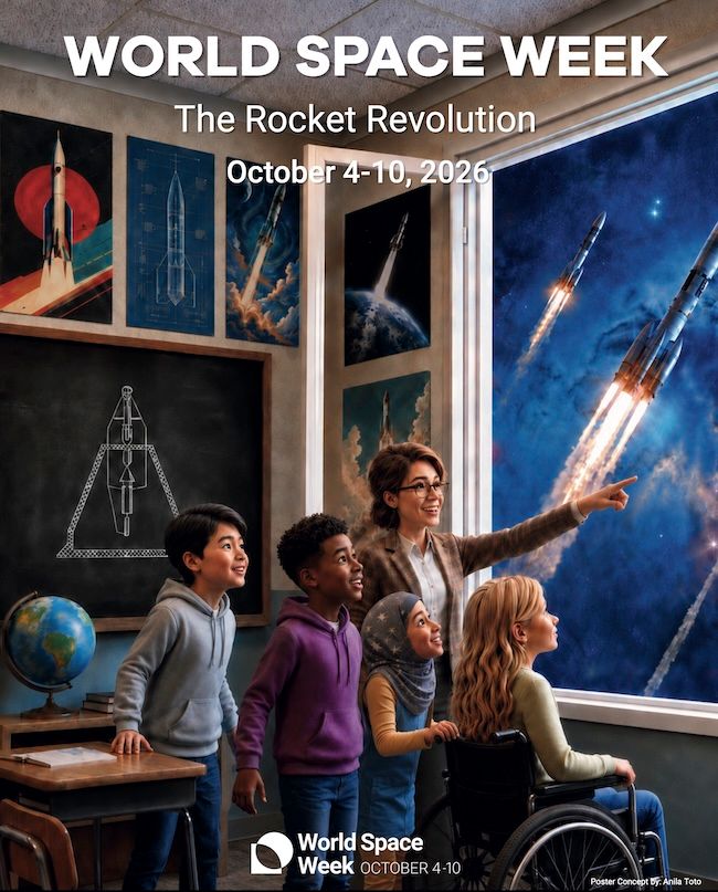 earthskyscience's tweet photo. World #Space Week starts today.

This year's theme is The Rocket Revolution, focusing on the rapid transformation of the space launch industry. Find an event near you!

Read more here: https://t.co/zZQRHEfho5

📸 WSWA. https://t.co/cqPzXVNsSk