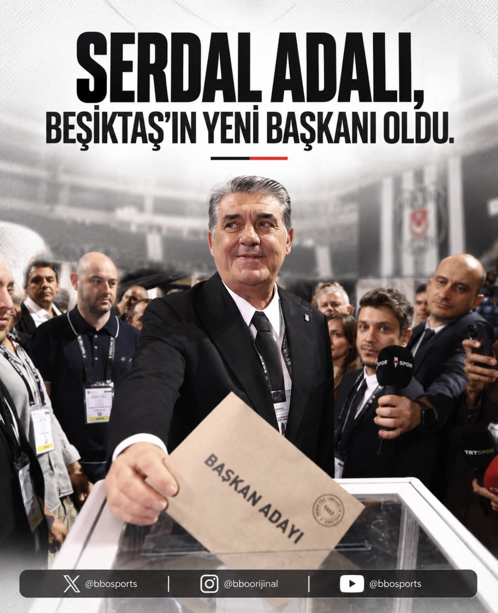 bbosports's tweet photo. Beşiktaş’ın yeni başkanı, Serdal Adalı oldu. https://t.co/dt1IXHnuDe