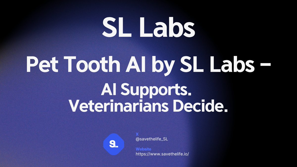 Dinovita2001's tweet photo. SL Labs
@savethelife_SL
Transforms healthcare with #AI and #DeSci by ensuring data transparency, advancing machine learning, and driving collaborative breakthroughs.
🤖 AI-assisted interpretation
📊 Health data
🦷 Medical imaging
⌚️ Remote monitoring
#SLLabs #PetToothAI https://t.co/274XHfRAAO